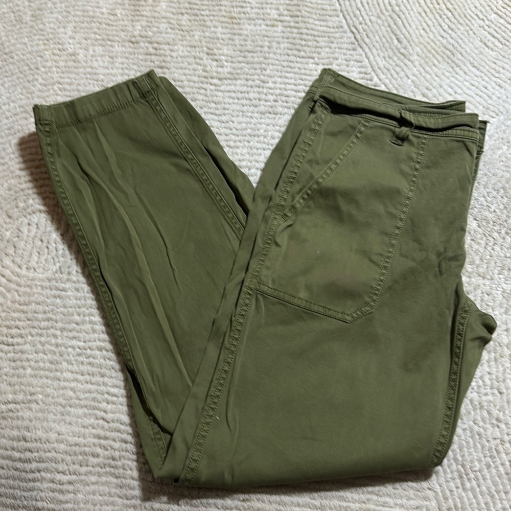 Pendleton olive green cargo utility chinos cotton ankle pants Sz 2 Petite‎